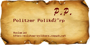 Politzer Polikárp névjegykártya